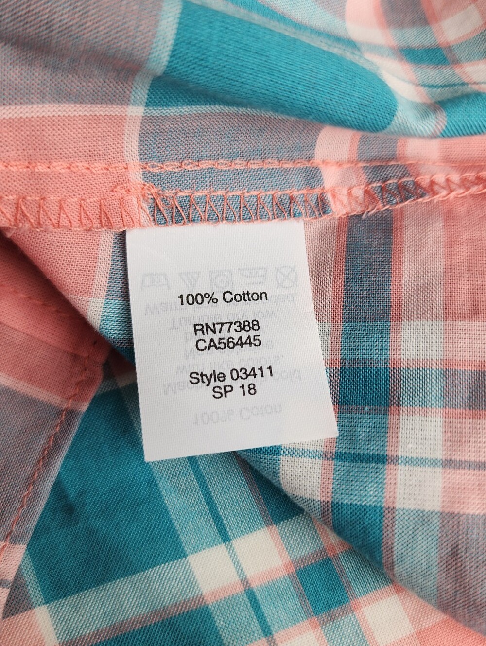 NWT J. Crew Plaid classic button-down shirt Coral Pink Blue Reef Shadow XS - Picture 14 of 14